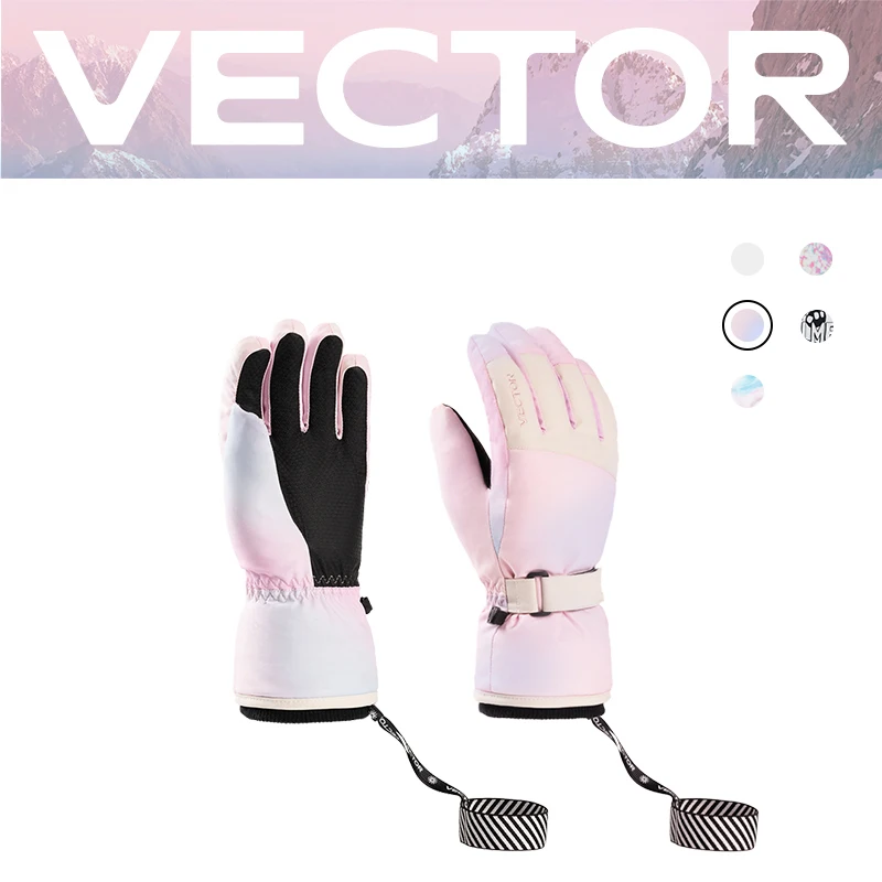VECTOR Extra dikke heren dames 2-IN-1 wanten skihandschoenen snowboard sneeuw wintersport warm waterdicht winddicht ski kunstleer