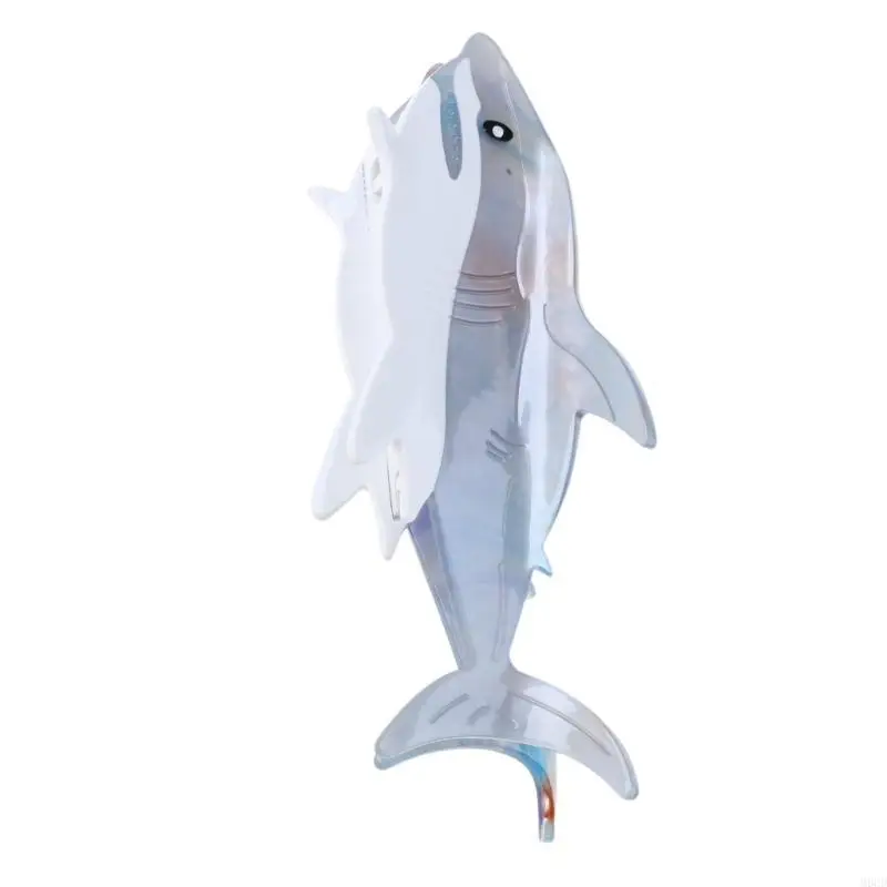 

M6CD Valentine's Day Hair Clip Large Hair Claw Clip Fashion Hair Adornment Holder Shark Barrettes Hair Styling Tool