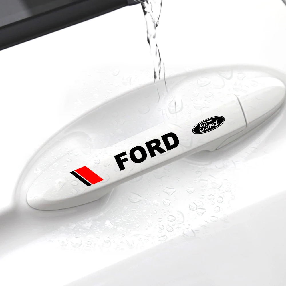 4 قطعة/المجموعة سيارة مرآة خلفية ملصق مقبض الباب الشارات الديكور الخارجي لفورد فوكس Mk2 حفلة Mk3 الحارس مونديو Mk4 فييست #3