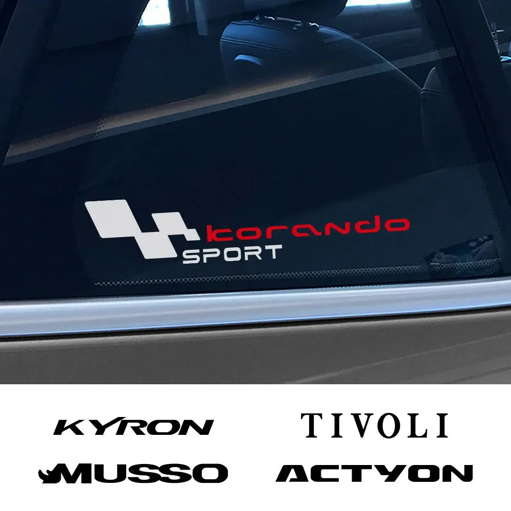 For SsangYong Korando Kyron Musso Texton Tivoli Actyon Exterior Tuning Accessories Car Window Decorative Stickers and Decals