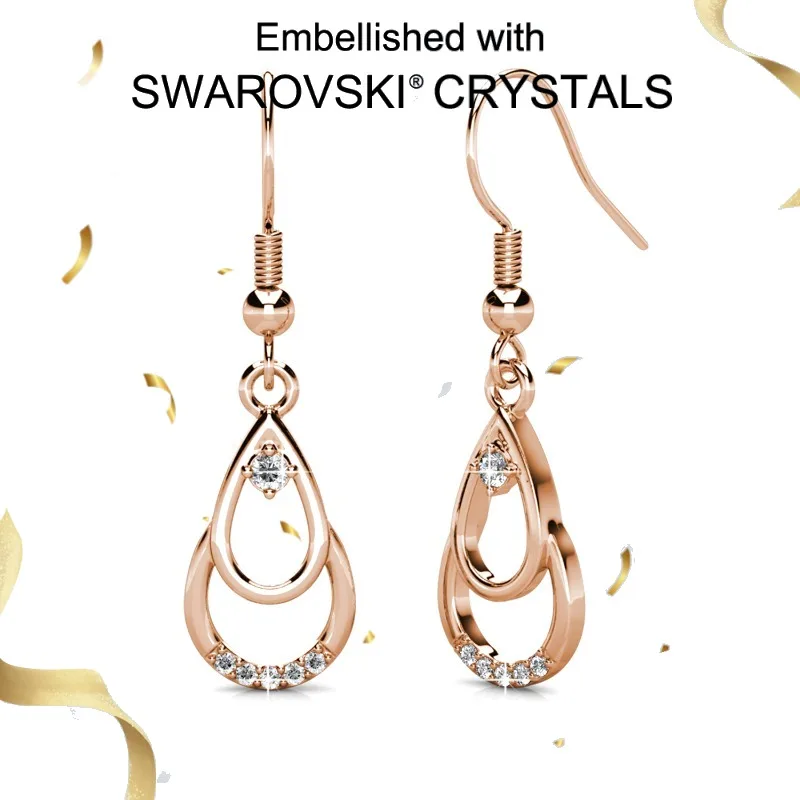 

Daisini серьги-капли из стерлингового серебра 925 пробы с кристаллами Сваровски, бесконечные украшения для женщин, помолвочные свадебные подарки