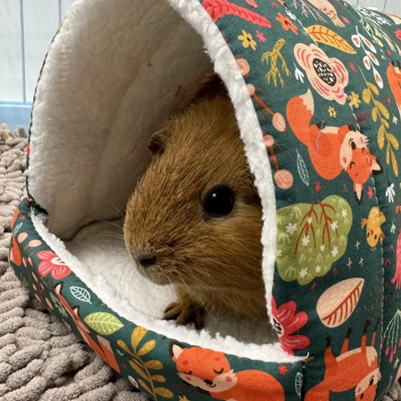 Herbst Winter Warm Print Schlafen Bett Haus Dreieckige Nest für Haustier Vogel Papagei Kaninchen Eichhörnchen Meerschweinchen Hamster Hängen Käfig – Detail 10