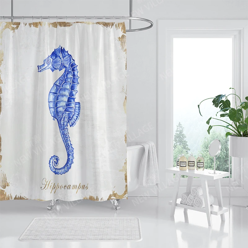 Home waterproof fabric bathroom curtain accessories 90x200 shower shower curtain 240 * 200 Atlantis style shower curtain