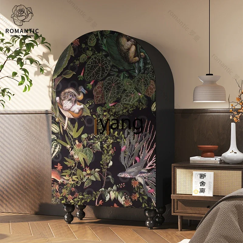 LTT solid wood wardrobe household bedroom retro size apartment storage free installation locker