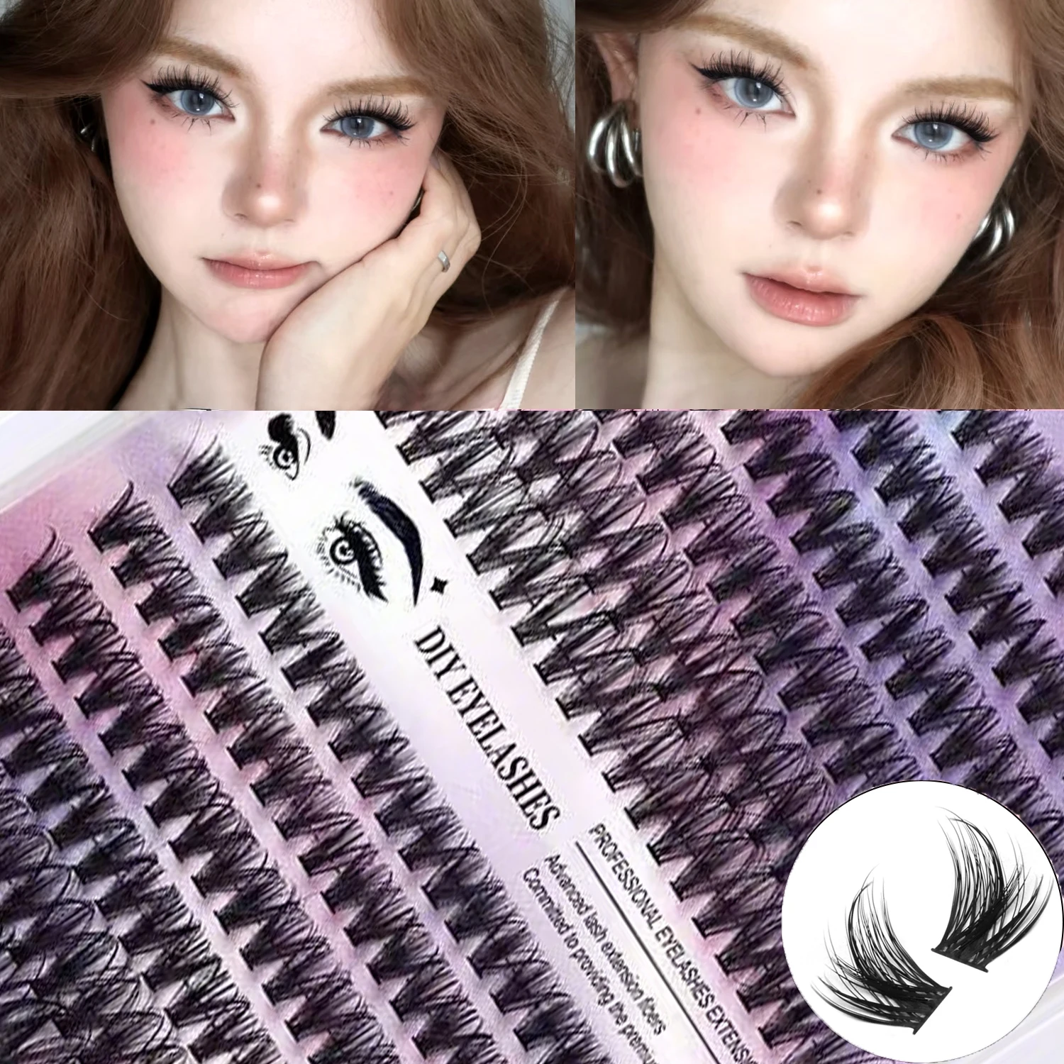 Cils de vison 3D russe individuel, grappe de cils naturels, Extension de cils, outils de maquillage, vente en gros