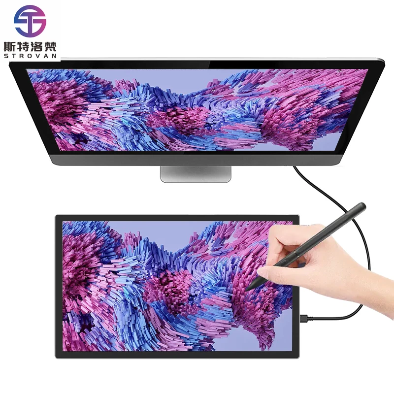 8192 Level 13.3 Battery-Free Stylus 21.5-Inch Display Graphic Drawing Tablet with Pen  for Artists and Designers