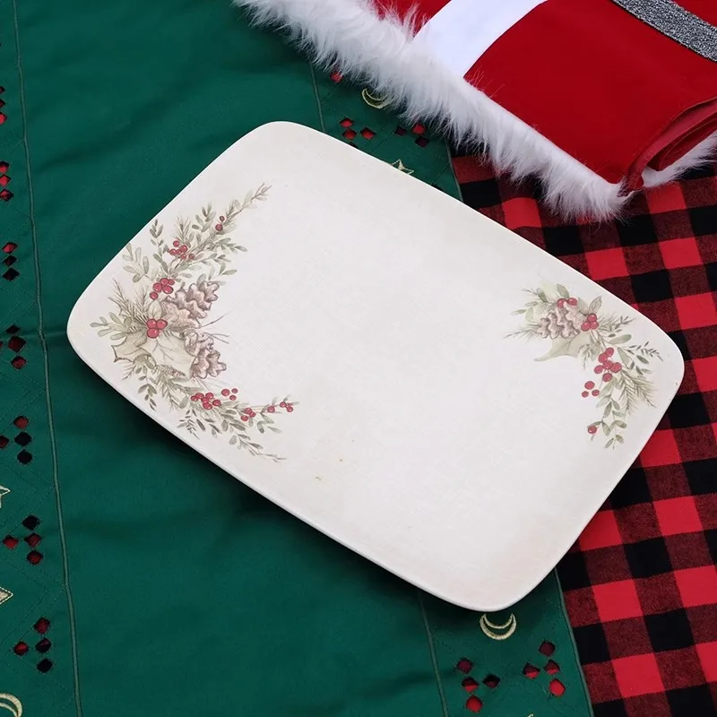 Christmas Ceramic Generous Festive Tray/Atmospheric Candy Plate Turkey Tray