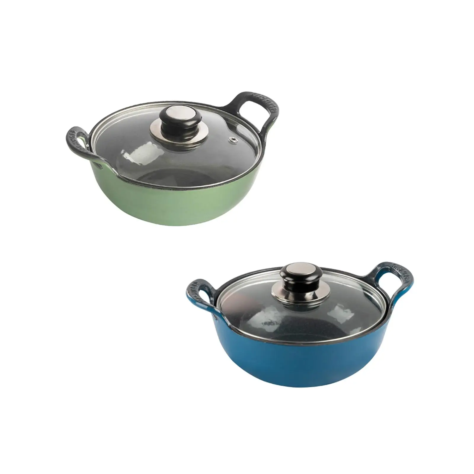 Enameled Soup Pot Space-saving Uncoated Cookware Portable Large-capacity Stewpan for Travel Picnic Home Kitchen Restaurant