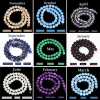1 Strand Natural Birthstone Bead Lapis Lazuli Amethyst Loose Spacer Bead for Jewelry Making DIY Necklace Bracelet Accessory 15\
