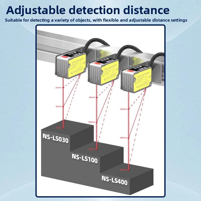 High-precision 0.01mm laser displacement sensor Chinese digital display ranging
