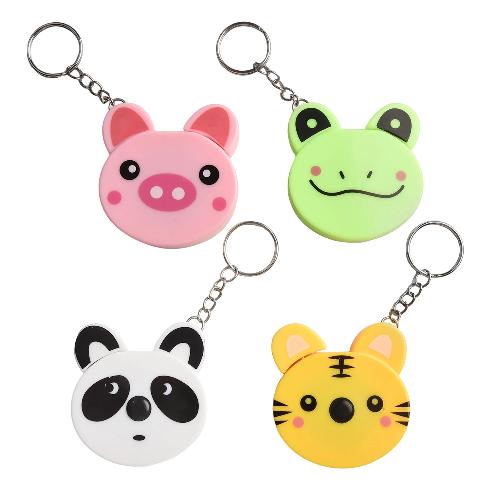 أداة قياس أوتوماتيكية بشريط على شكل حيوان لطيف، تصميم مستوحى من الحيوانات، تصميم مدمج، حل سهل التخزين، أداة قياس ممتعة