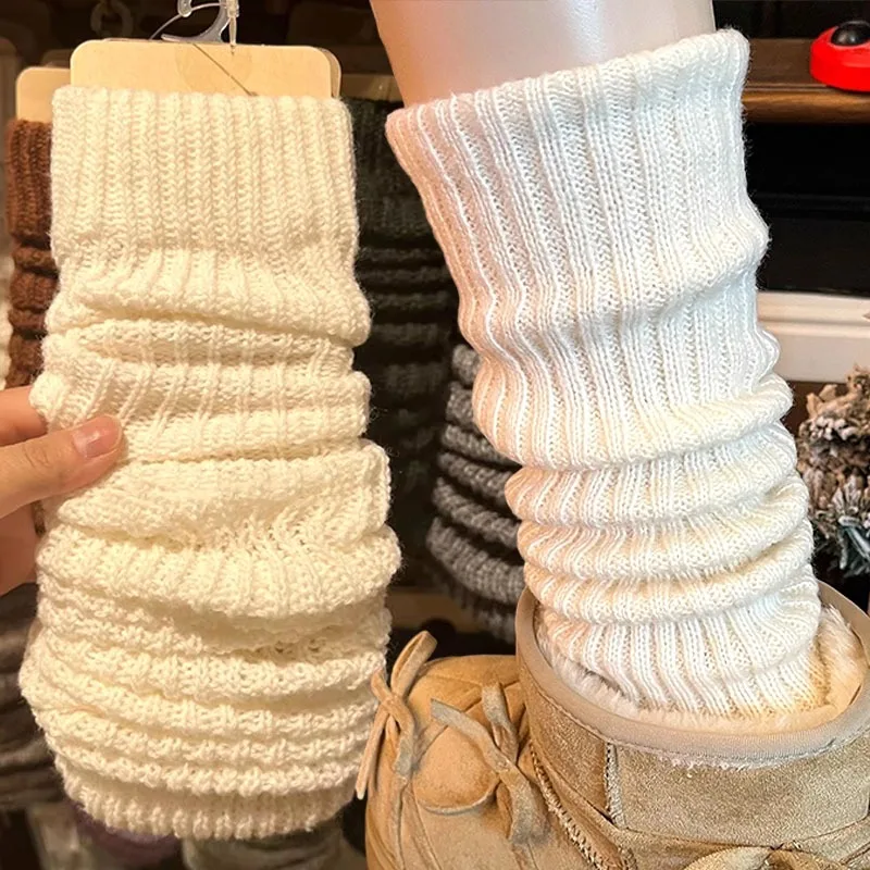 

2026 Japanese Y2K Lolita Leg Warmers Socks Knitting Foot Cover Women Warmer Autumn Leggings Crochet Heap Socks Boot Cuffs Warmer