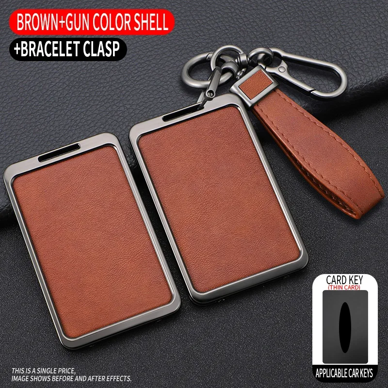 

Zinc Alloy Car Key Card Case Holder Protector Cover Key Shell for Tesla Model 3 Accessories High Quality Key Bag Three 2020