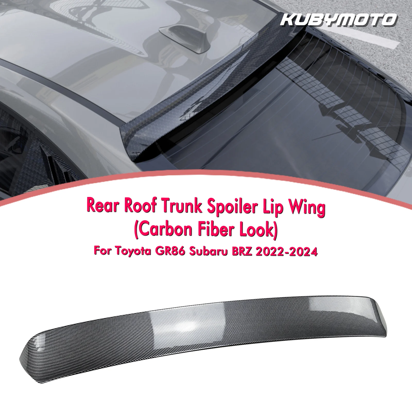 Rear Trunk Roof Top Lip Spoiler Wing Trim For Toyota GR86 Subaru BRZ 2022-2024