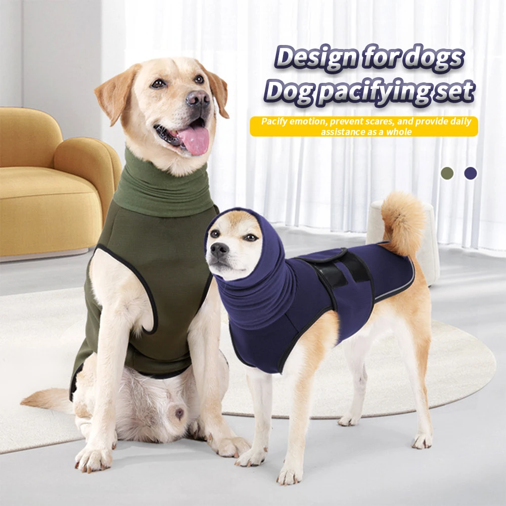 

Comfort Dog Anxiety Relief Coat With Reflective Stripe Soft Light Dogs Jacket Puppy Anxiety Calming Jacket Wrap For Thunderstorm