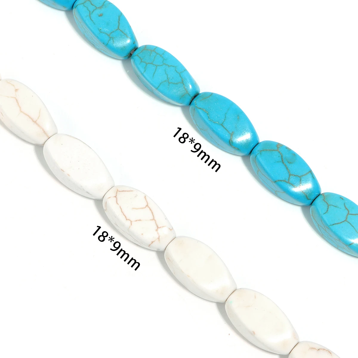 Natural Blue Turquoises Stone Beads Oblong Shaped Loose Spacer Bead Cylinder Beads for Jewelry Making DIY Bracelet Accessories