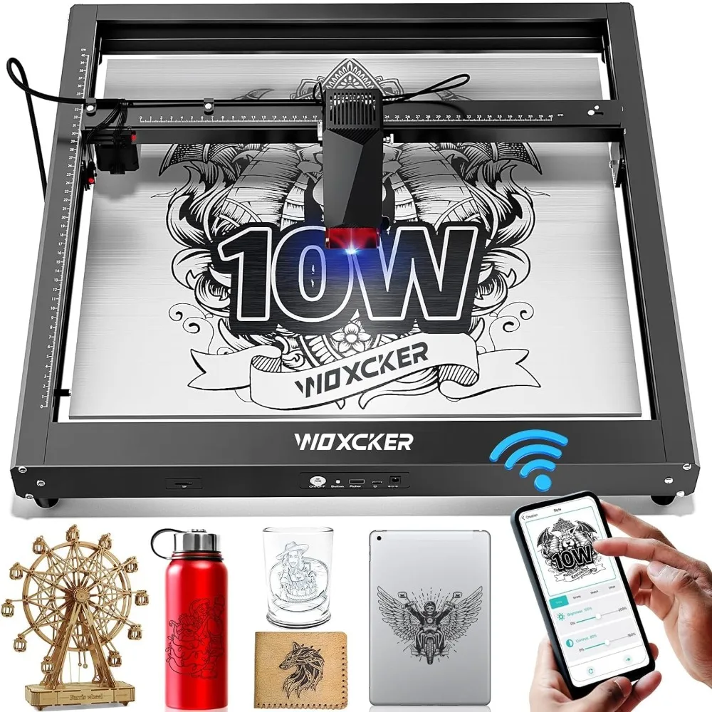 

Laser Engraver, JL7 60W Cutter 10W Output and Engraver and Cutter Machine APP Supported, 0.01mm High