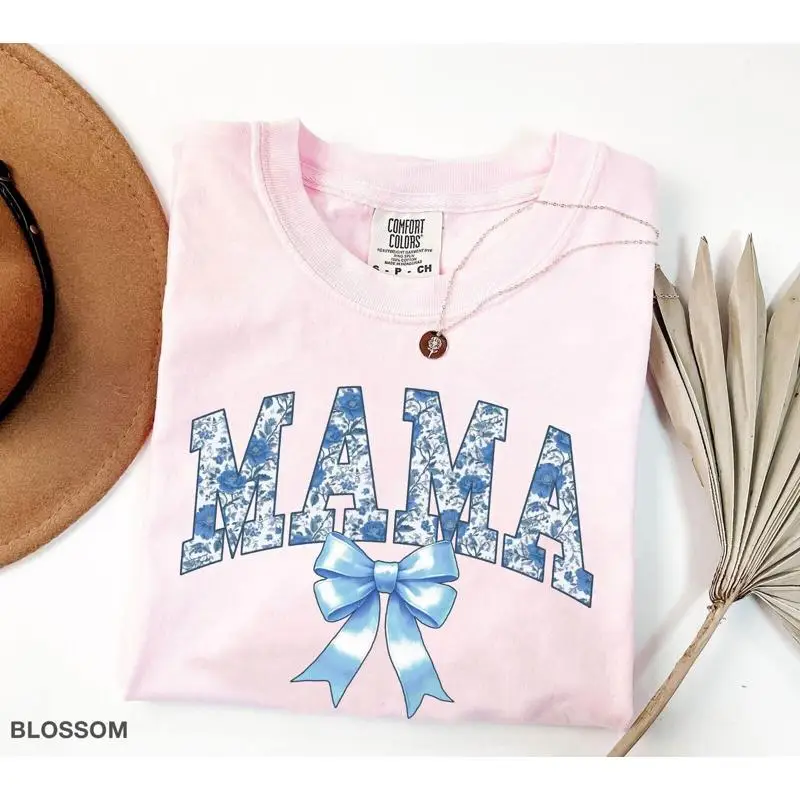 

Mama Coquette Bow T Shirt Mothers Day Mom Birthday For Women