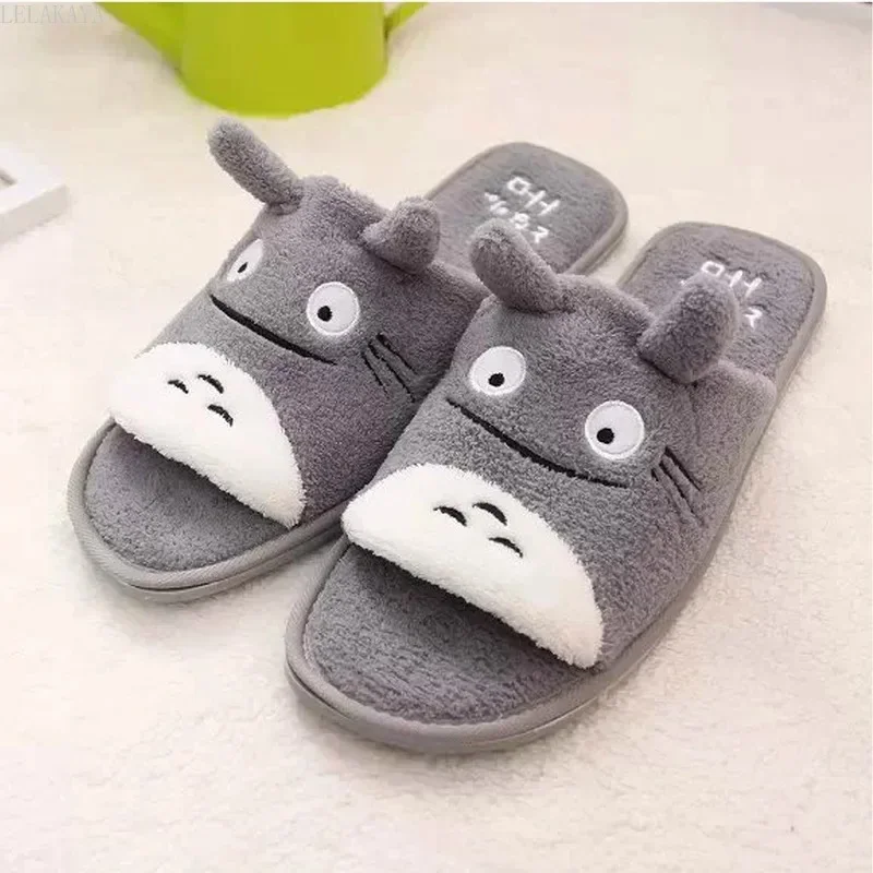 Comemore Lovely Home Floor Non-slip Bedroom Keep Warm Soft Slipper Women Men Slippers Cute Cartoon Winter Plush Couple Shoes 43