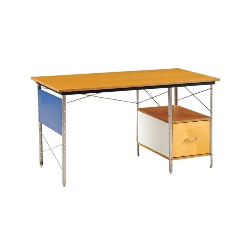 Medieval desk with drawers, office computer desk, stainless steel writing desk