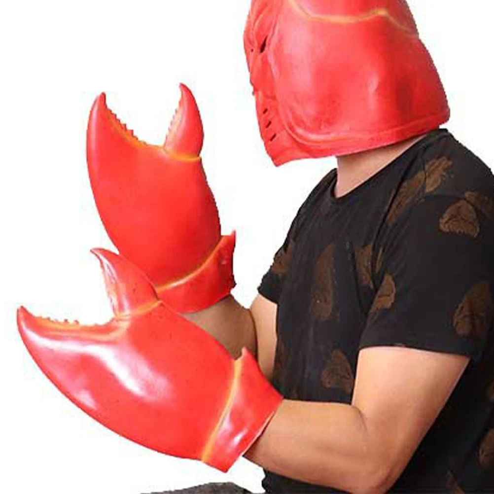 Lobster Balaclava Set Pliers Crab Claw Cosplay Supplies Daily Use Latex Halloween Costume Accessories