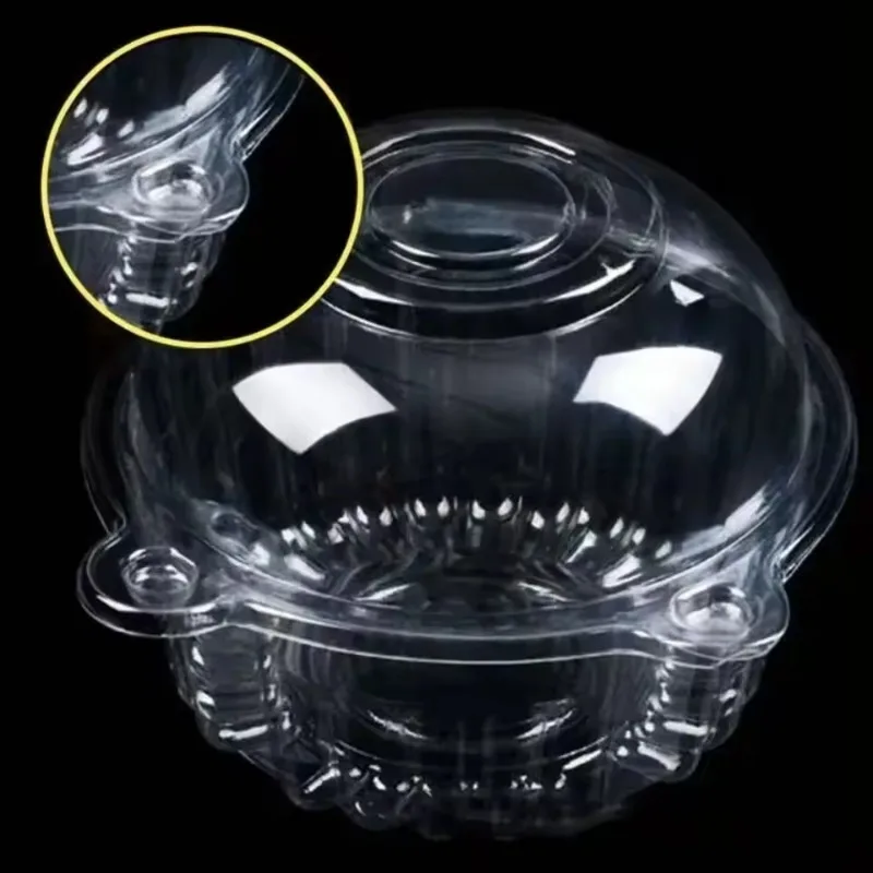 50/100PCS Cat Head Cake Box Disposable Plastic Covered Cake Box Disposable Container Bakery Birthday Wedding Dessert Storage