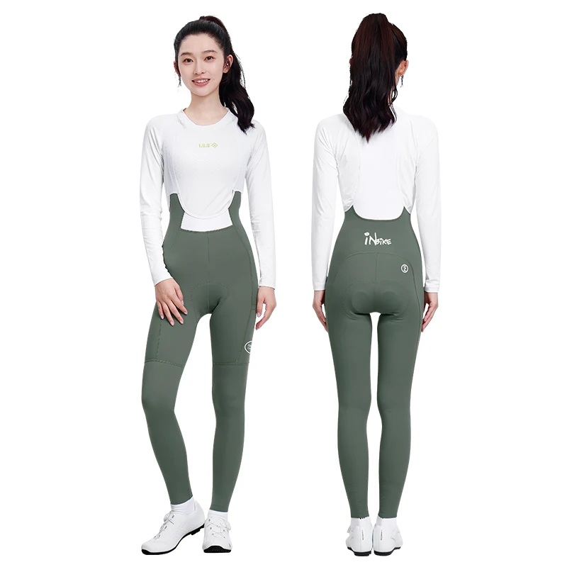 AliExpress INBIKE Women's Cycling Bib Trousers Spring and Autumn Outdoor Cycling Pants Breathable Long Distance MTB Cycling Equipment
