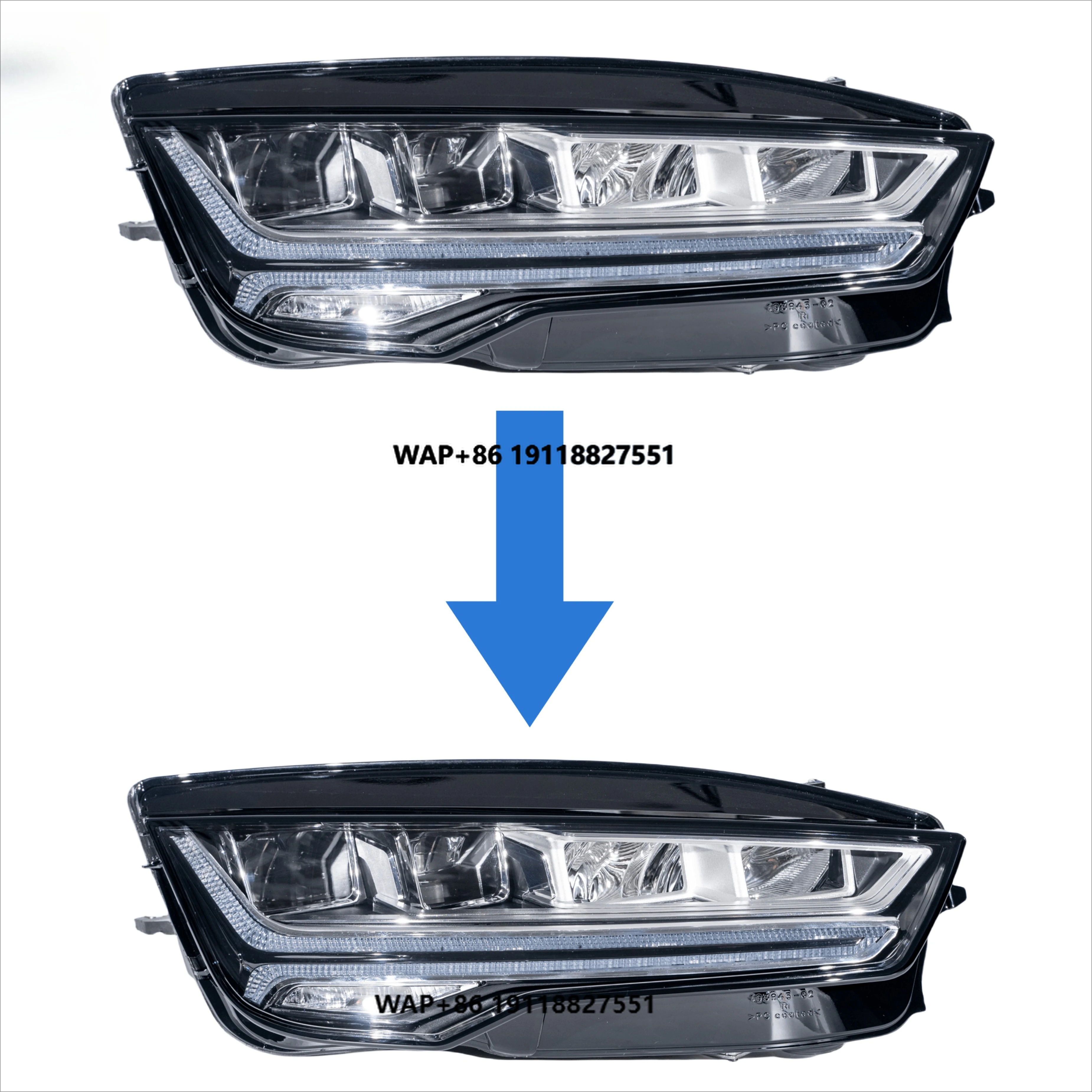 

2015-2018 A7 LED Headlight Assembly New Condition Flowing Water Head Lamp with Plug and Play Feature 12V Voltage Upgrade