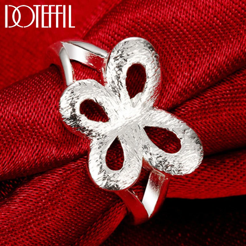 DOTEFFIL Butterfly Ring 925 Sterling Silver For Woman Man Fashion Wedding Engagement Party Gift Charm Jewelry