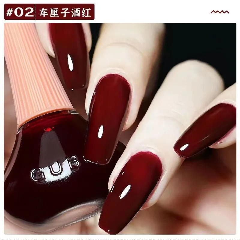 Vernis à ongles à base d'huile, 12ml, sans cuisson, séchage rapide, sans déchirure, petits paillettes, Transparent, rouge, bleu, vert, nu, 45 couleurs