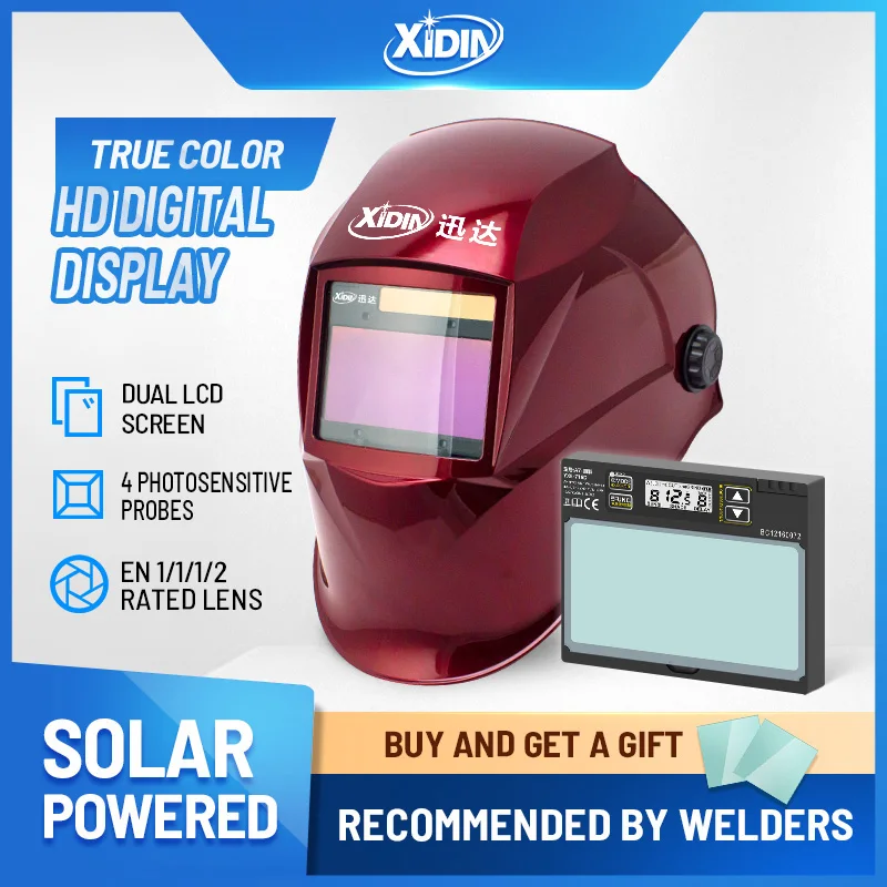 Auto darkening welding helmet/welding mask/MIG MAG TIG True Color/Real Color/4 arc sensor(Yoga-716D)