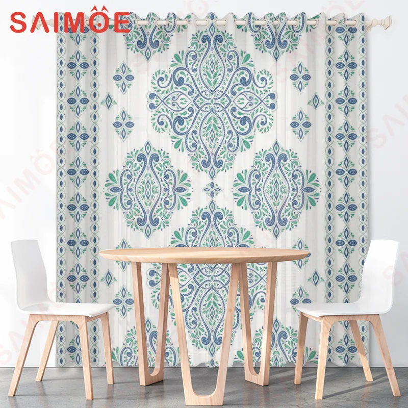 Bohemian 3d Bathroom Curtains Indian Boho Style Shower Curtains Decor Waterproof Fabric Home Living Room Washable Bath Screen