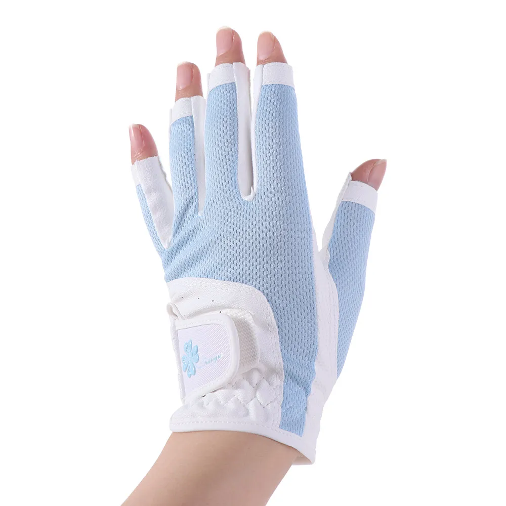 

Удобные женские спортивные перчатки, нескользящие перчатки для гольфа без пальцев, дышащие женские перчатки для гольфа для левой и правой руки