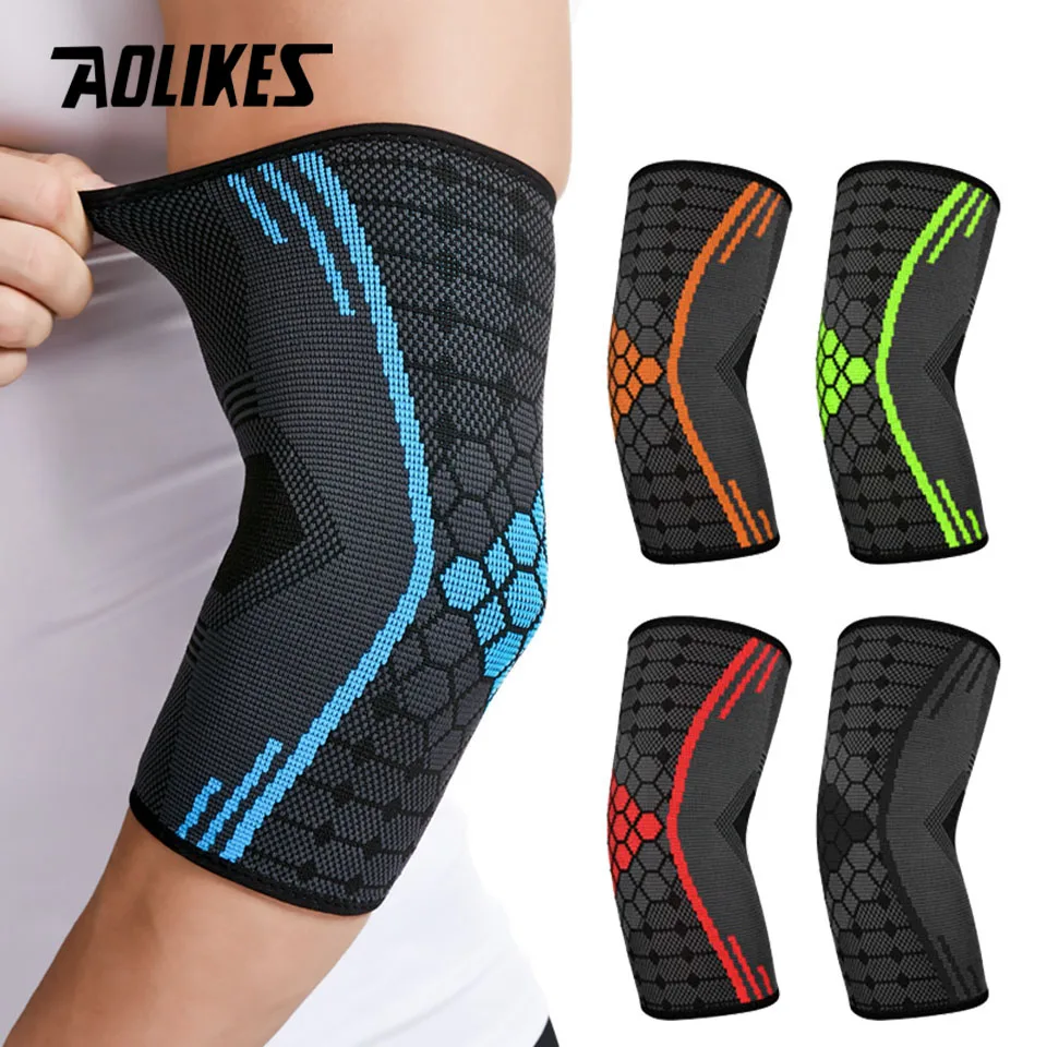 AOLIKES 1PCS Elbow Brace Compression Support - Elbow Sleeve for Tendonitis, Tennis Elbow Brace and Golfers Elbow Treatment