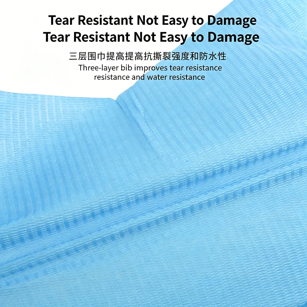 30PCS Disposable Dental Bibs – Waterproof Stain-Resistant Dental Drapes for Clinics
