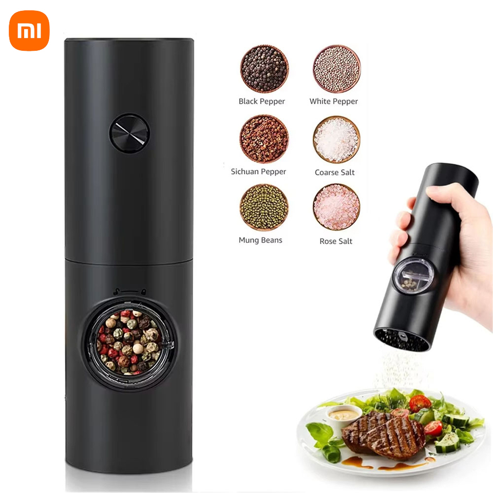 Xiaomi Mijia Electric Pepper Grinder Household Kitchen Seasoning Sea Salt Pepper Grinding Bottle Adjustable Thickness 