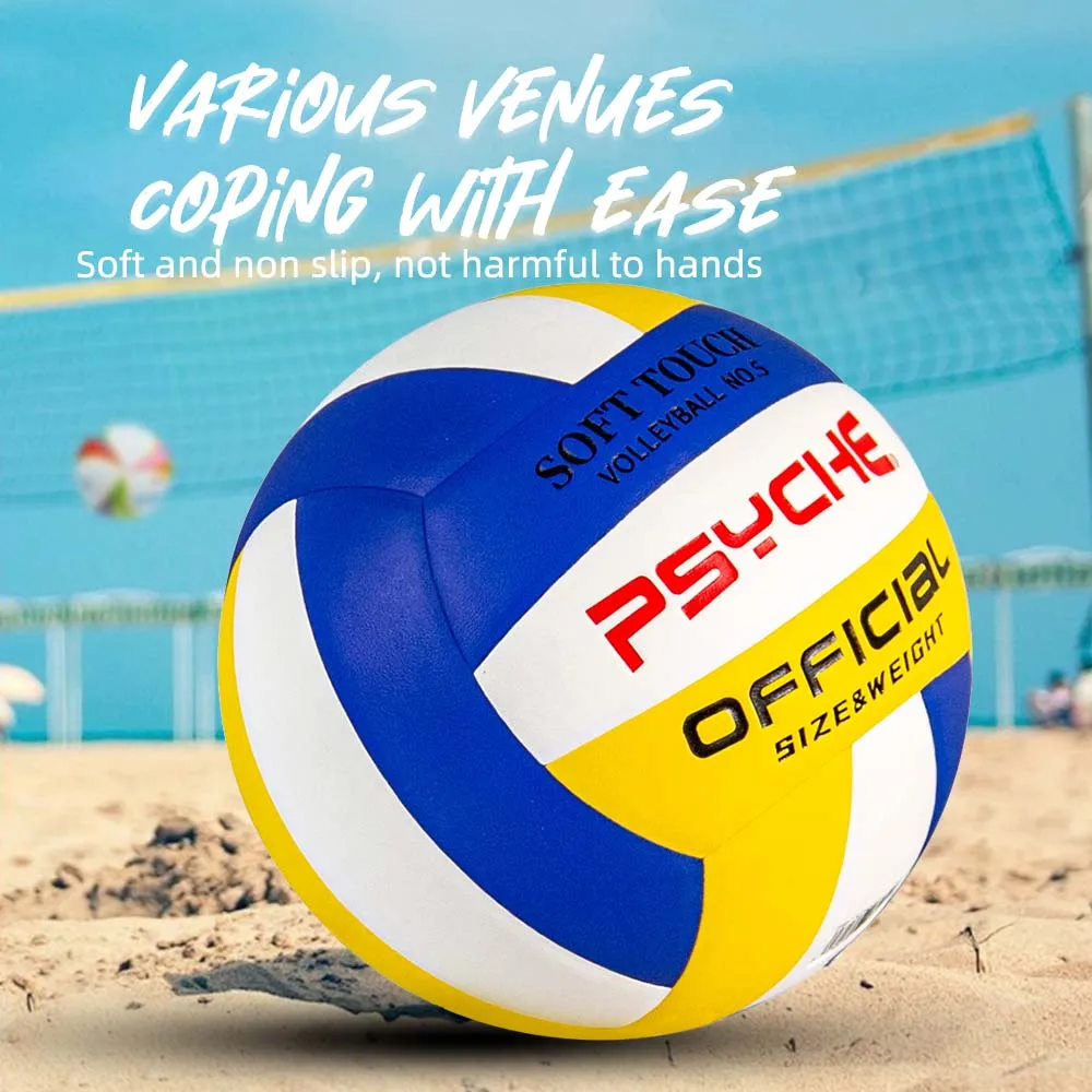 

Official Size 5 Soft volleyball Beach Training Volleyball Ball Waterproof Indoor Outdoor Volleyball Sand Sports Pu Ball