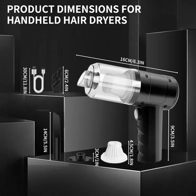 USB Charging 1200mAh Portable Small Vacuum Cleaner For Multi Purpose Vehicles Small Household Pump Handheld Car Vacuum Cleaner