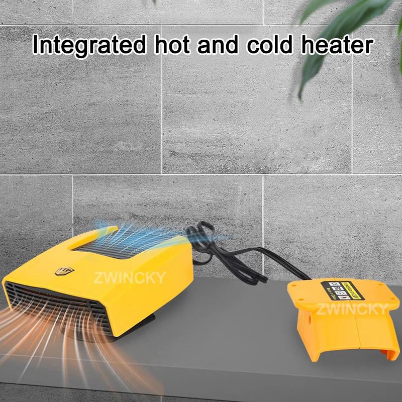 360° Adjustment Car Electric Heater Winter Defroster for Makita/Dewal/Milwaukee/Ryobi 18V Battery Cable-free Heating & Fan