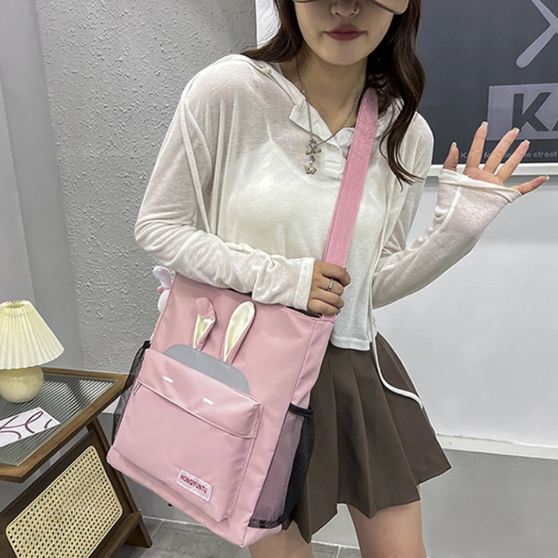 

Middle School Students' Shoulder Bag for Class, Large Capacity Crossbody Bag, Cute College Student Multifunctional Bag