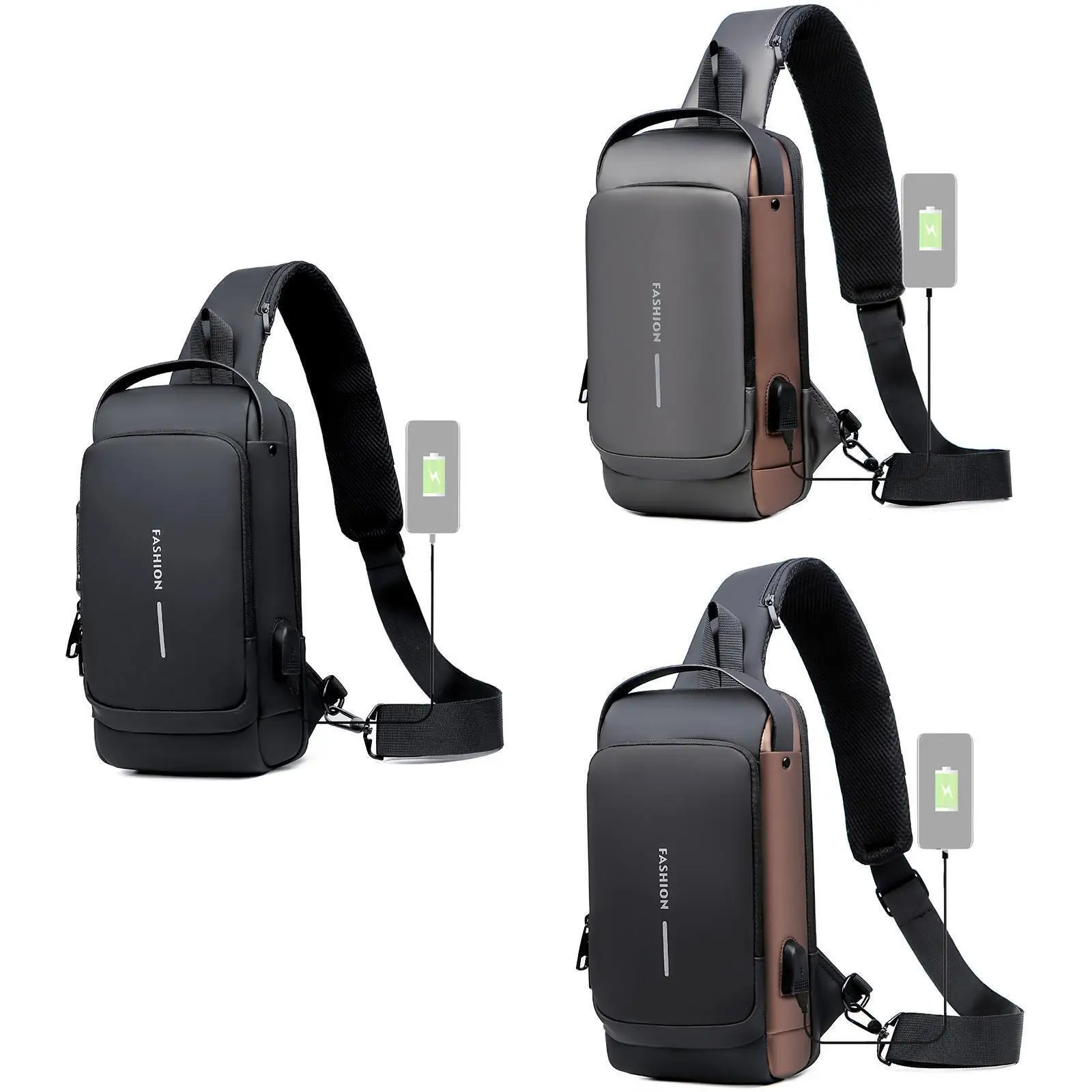 Chống Trộm Mật Mã Khóa Xe Máy Túi Nam Xe Máy Túi Kèm Cổng Sạc USB Đa Năng Saddlebag Thể Thao Túi Quân