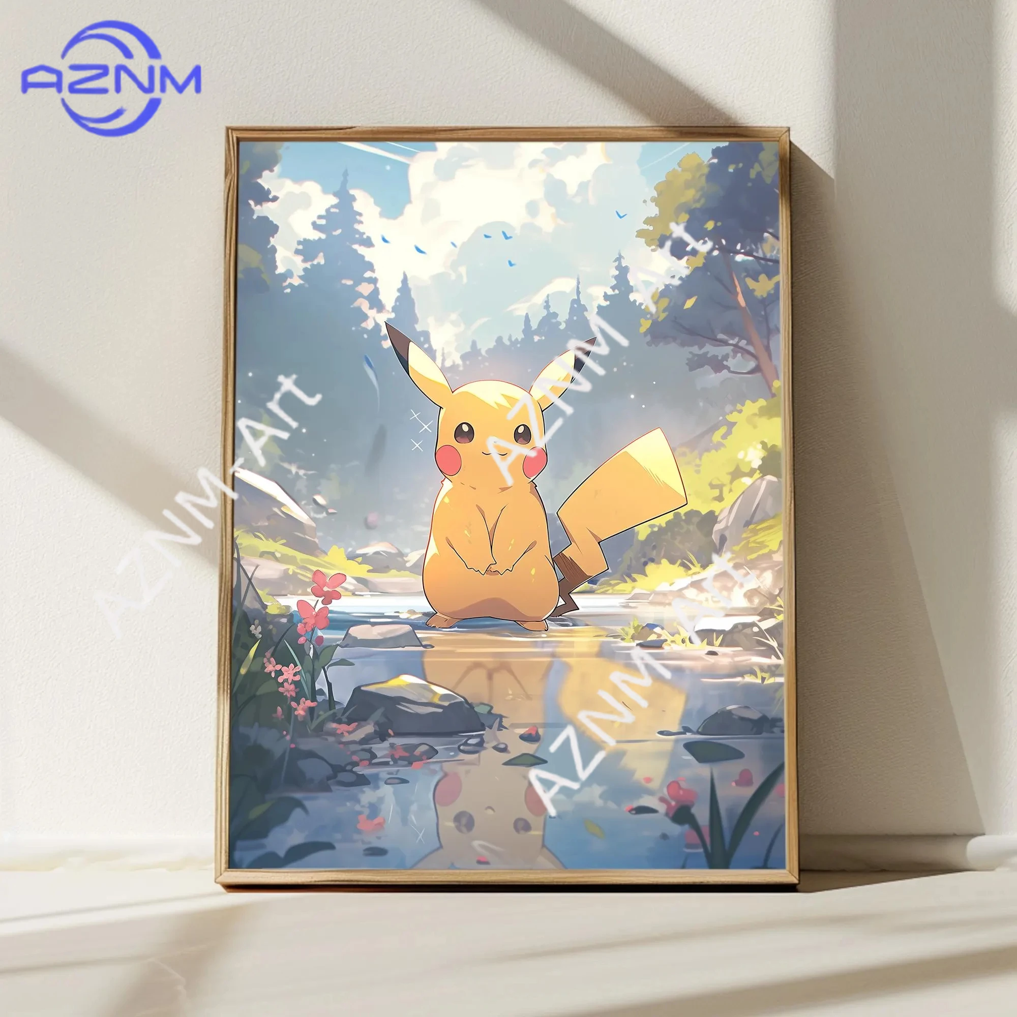 Home Decor Japanese - 1PC Pikachu in a River and