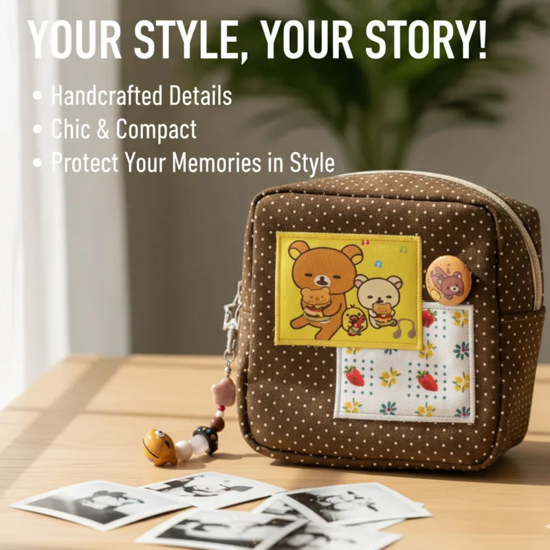 

Rilakkuma Кошелек с вышивкой Y2K, косметичка, большая сумка, лоскутная сумка с принтом, разные сумки для хранения, портативная сумка большой емкости, новинка