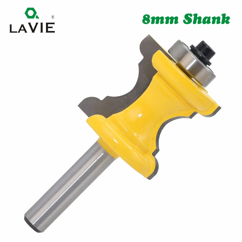 LAVIE 1PC 8mm Concave Radius Milling Cutters Convex Column Line knife Molding Router Bit Tenon Cutter for Woodworking MC02035