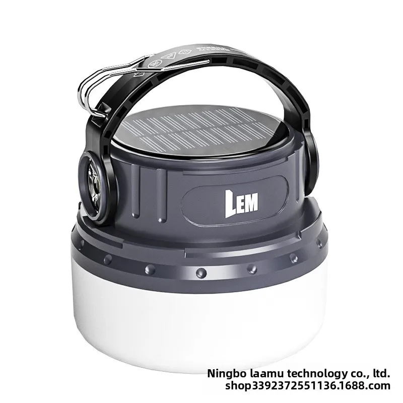 Solar LED outdoor camping lamp portable lamp configuration hook supports TYPE-C charging.