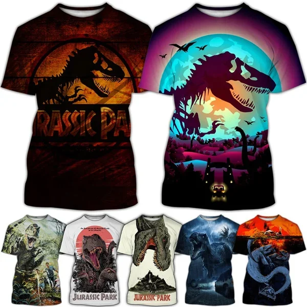 Unisex Jurassic World Casual Top Cool Fashion T-shirt Jurassic Park T-shirt 3D Printing T-shirt Funny T Shirt Fashion Top