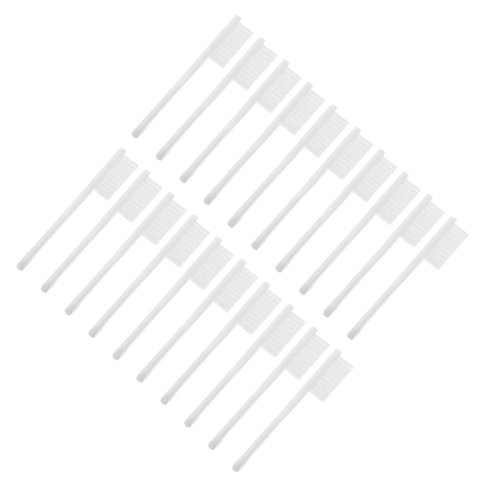 

20 Pcs Finger Toothbrush Mini Disposable White Plastic Handle Soft Bristles Small Prison Camp Bulk Oral Cleaning Tools