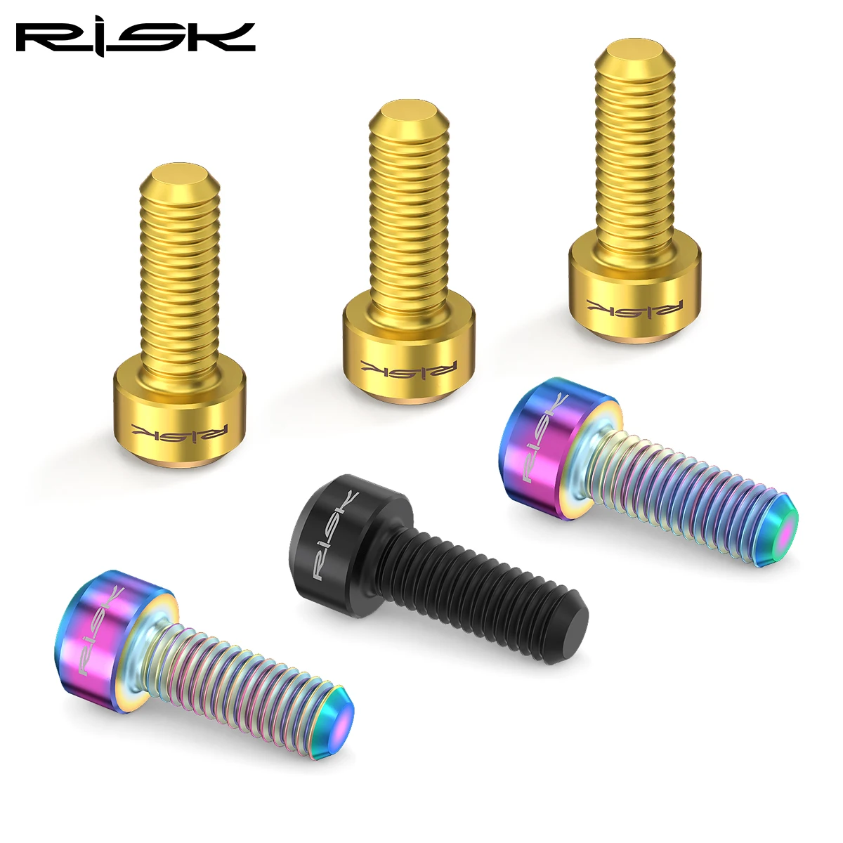 Risk 2pcs M5 X 14mm Titanium Bolts Brake Lever Screw for MTB Bicycle Derailleur Thumb Shift  Variable Speed Screws Cycling Parts