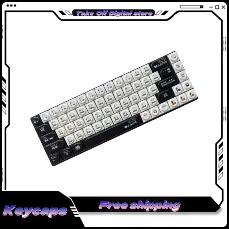 Chemical 01PBT Personalized Toy Building Blocks 7MM Height Mechanical Keyboard Hats Wooting Magnetic Shaft Mechanical Keycaps