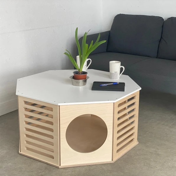 

Элитная мебель для животных из высококачественной прочной древесины: роскошный домик для кошек и лежанка для собак от производителя мебели OEM